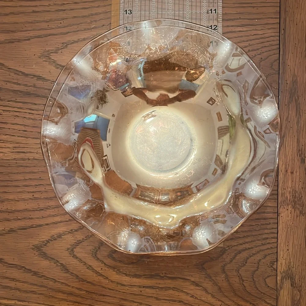 Jeannette‎ Floragold Louisa Depression Glass Tea Cups and bowls Iridescent